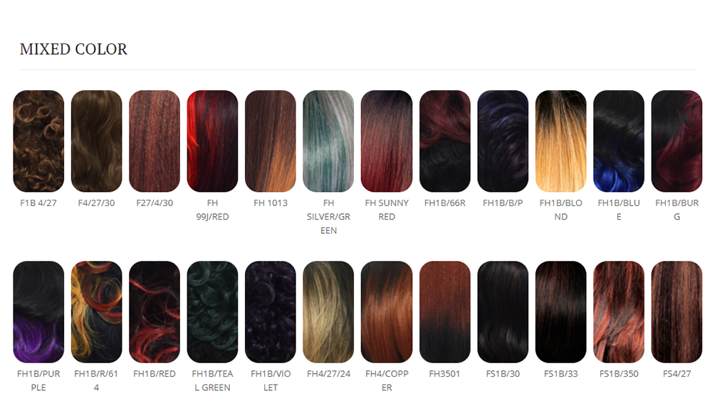 Boss Wig Color Chart