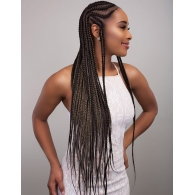 Beauty Elements 3x Ghana Braid Kanekalon Jumbo Braid Pre Stretched X  Pression Hair 3x 50” ( #1 Black ) 