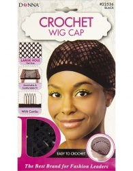 Donna - Crochet Wig Cap 22536 (BLACK)