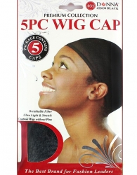 Donna - 5PC Stocking Wig Cap #22030 (BLK)