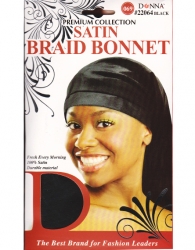 Donna - Satin Braid Bonnet #22064 (BK)