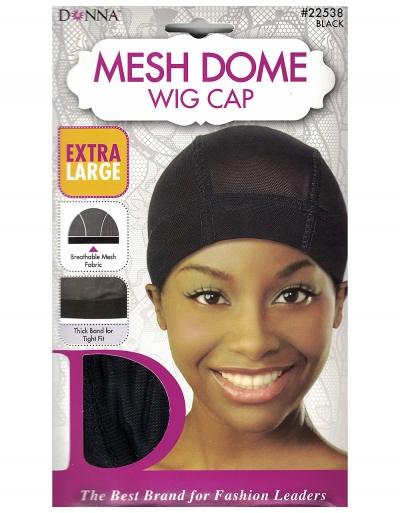 Donna - Mesh Dome Wig Cap Extra Large 22538 (BLACK)