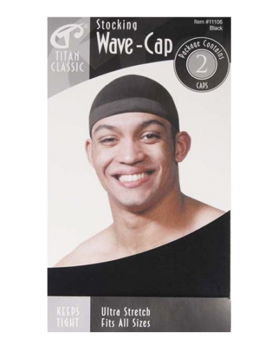 Titan - Stocking Wave Cap 2 pcs #11106 (BLK)